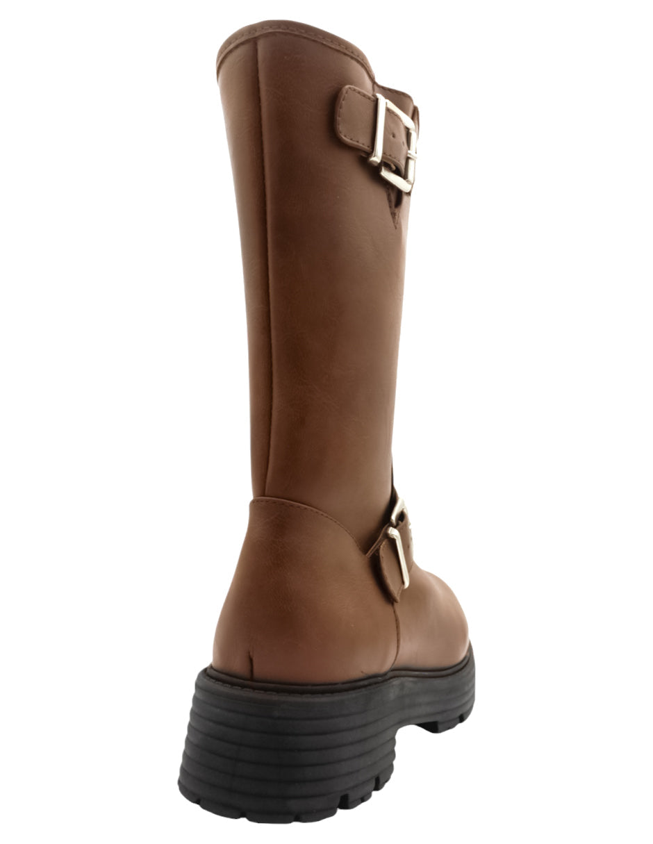 Botas casuales Bike en Piel vegana – Café