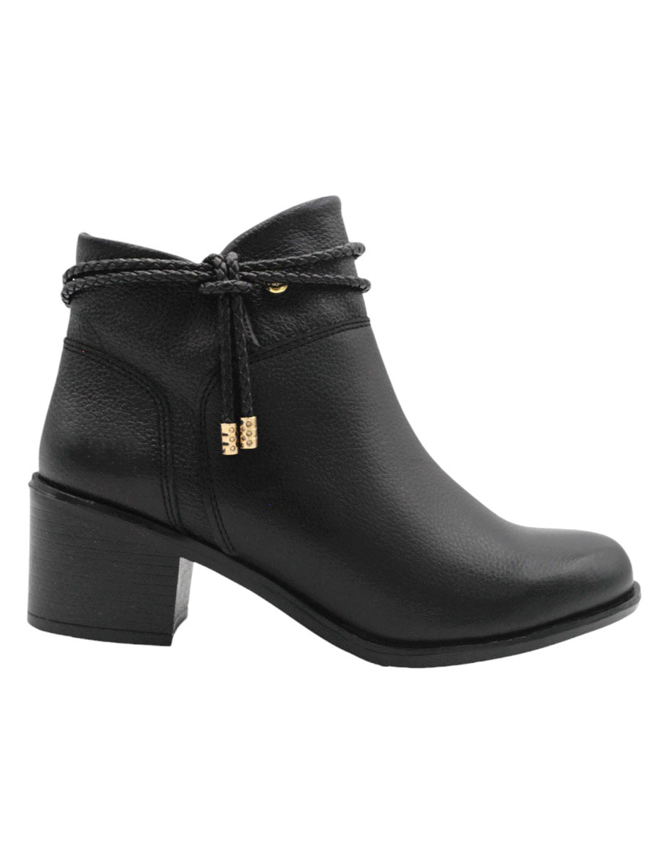 Botín con tacón Doro en Piel – Negro