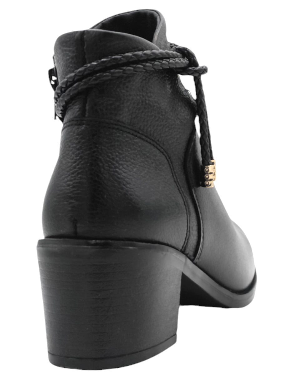 Botín con tacón Doro en Piel – Negro