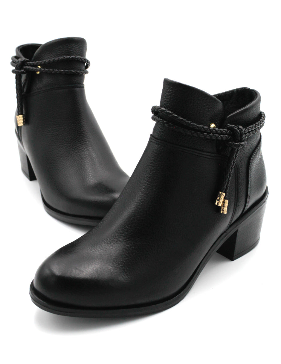 Botín con tacón Doro en Piel – Negro
