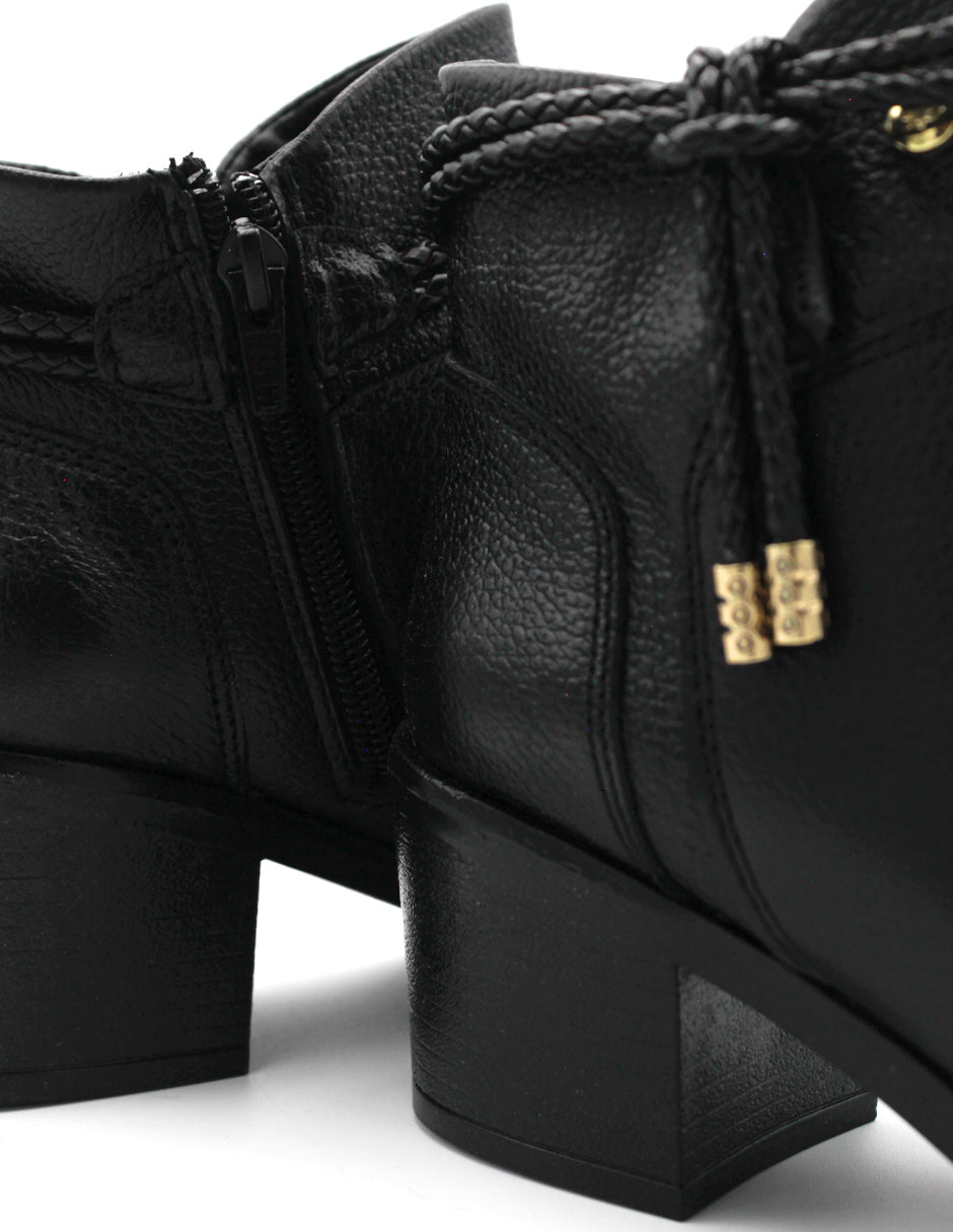 Botín con tacón Doro en Piel – Negro