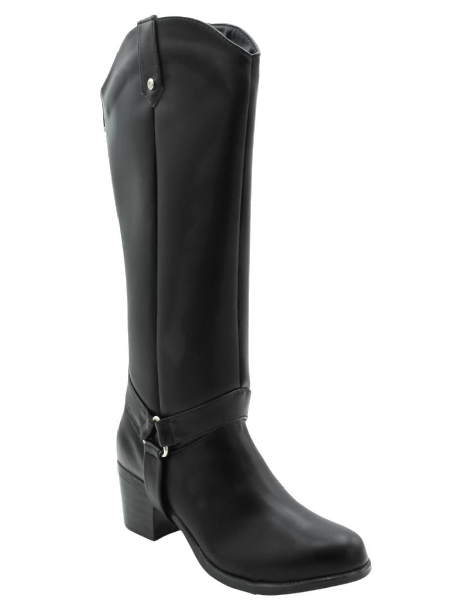 Botas tipo western Exterior Piel vegana Color Negro Para Mujer De RBCOLLECTION