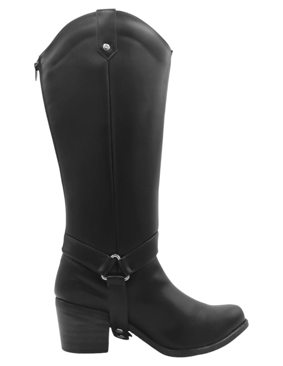 Botas tipo western Wets en Piel vegana – Negro