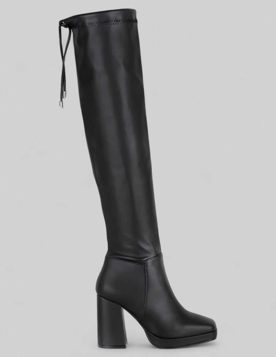 Botas altas Nevada en Piel vegana – Negro