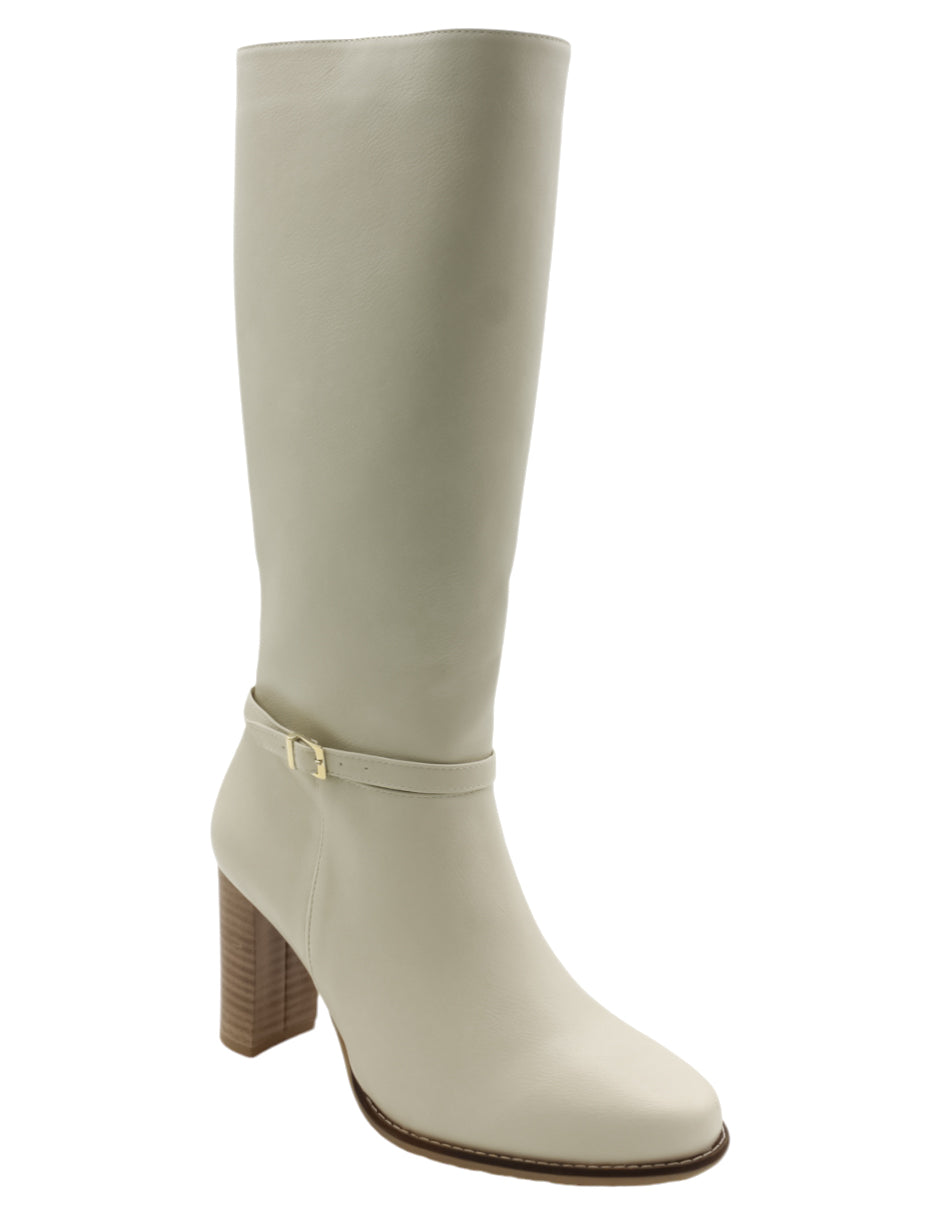 Botas altas Exterior Piel vegana Color Blanco Para Mujer De RBCOLLECTION