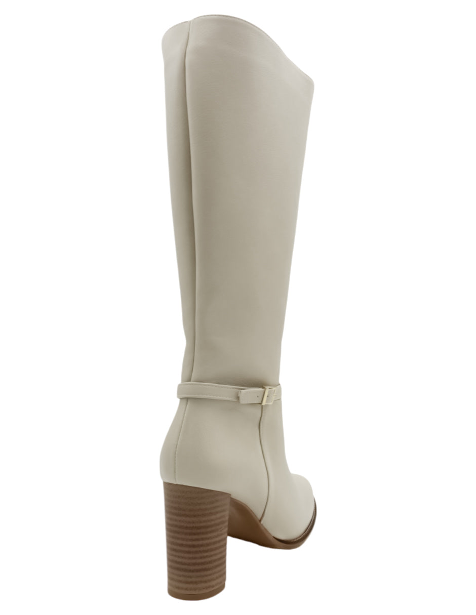 Botas altas Hella en Piel vegana – Blanco