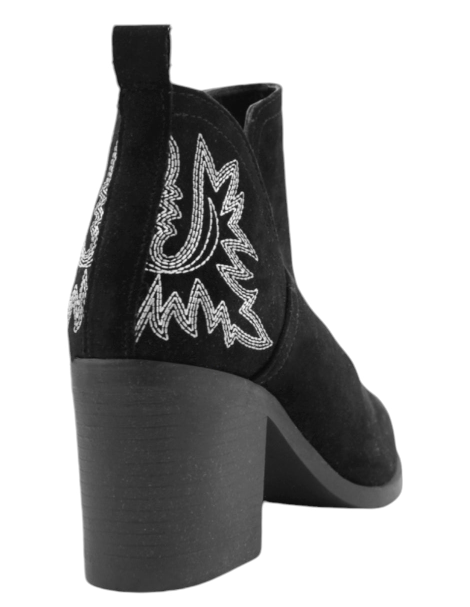 Botín con tacón Soul en Gamuza – Negro