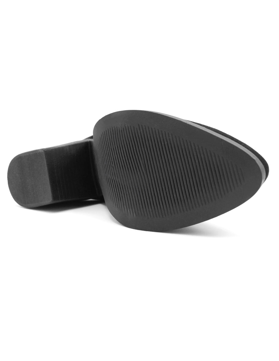 Botín con tacón Soul en Gamuza – Negro