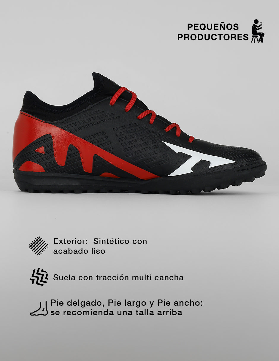 Tenis para fútbol Sport en Sintético – Negro