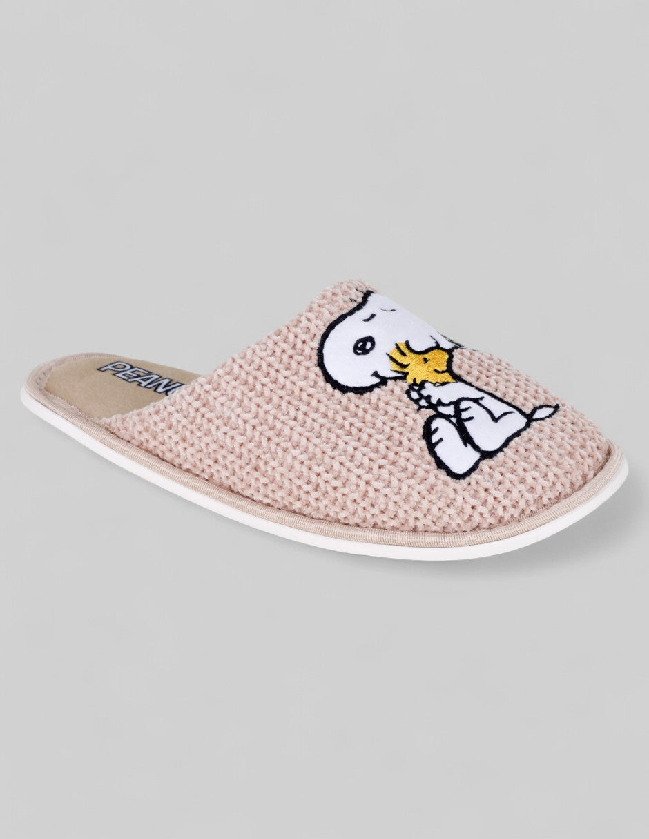 Pantuflas Exterior Textil Color Beige Para Mujer De RBBASICS