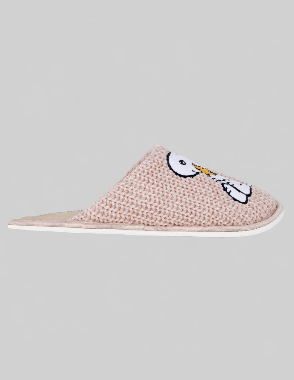 Pantuflas Walky en Textil – Beige