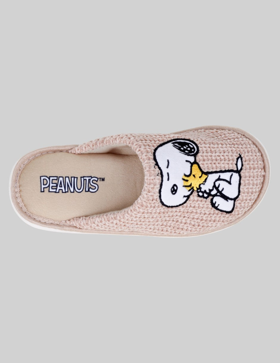 Pantuflas Walky en Textil – Beige