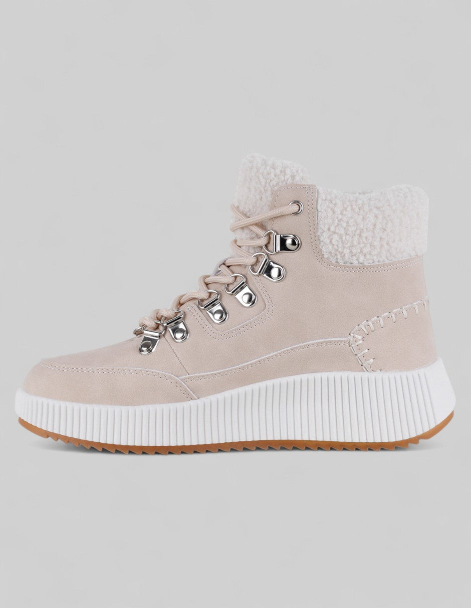 Botas casuales Italia en Piel vegana – Beige