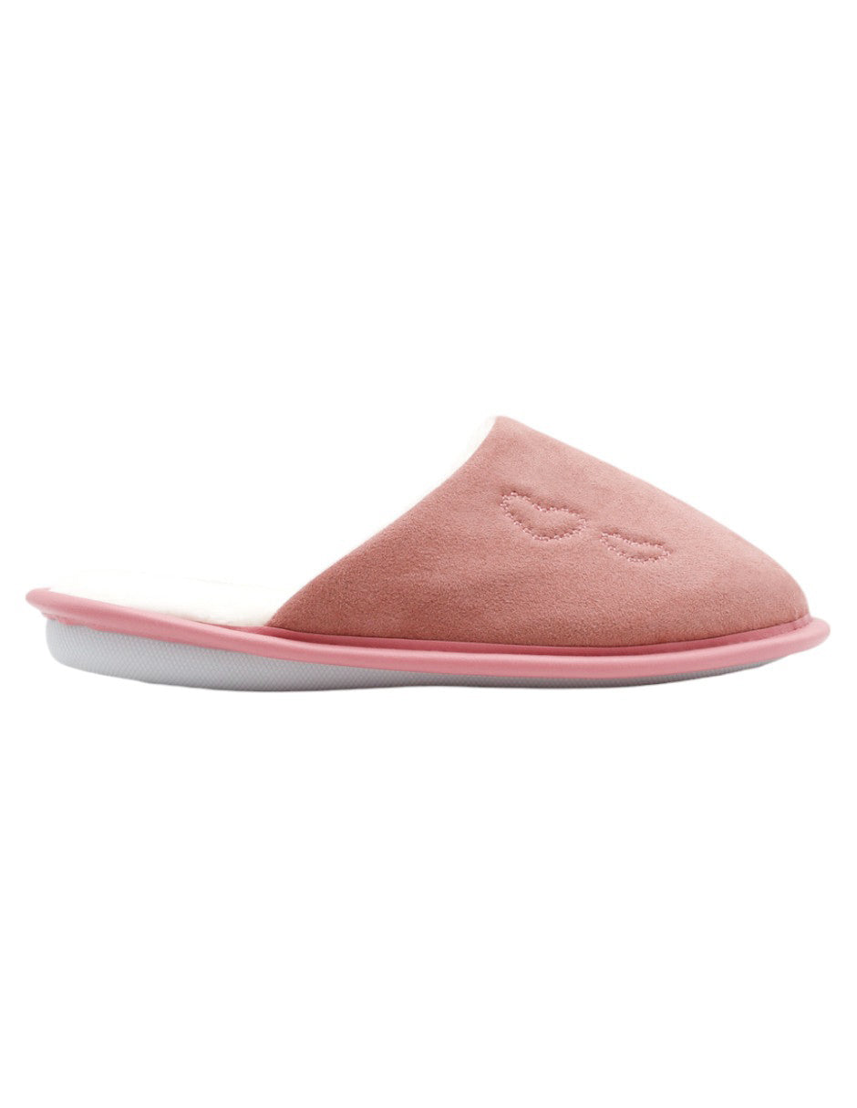 Pantuflas  en Textil – Rosa