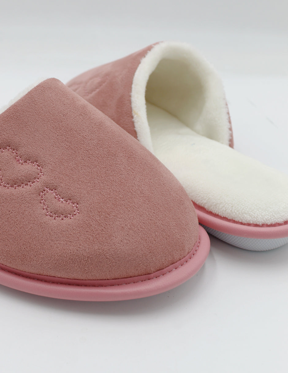 Pantuflas  en Textil – Rosa