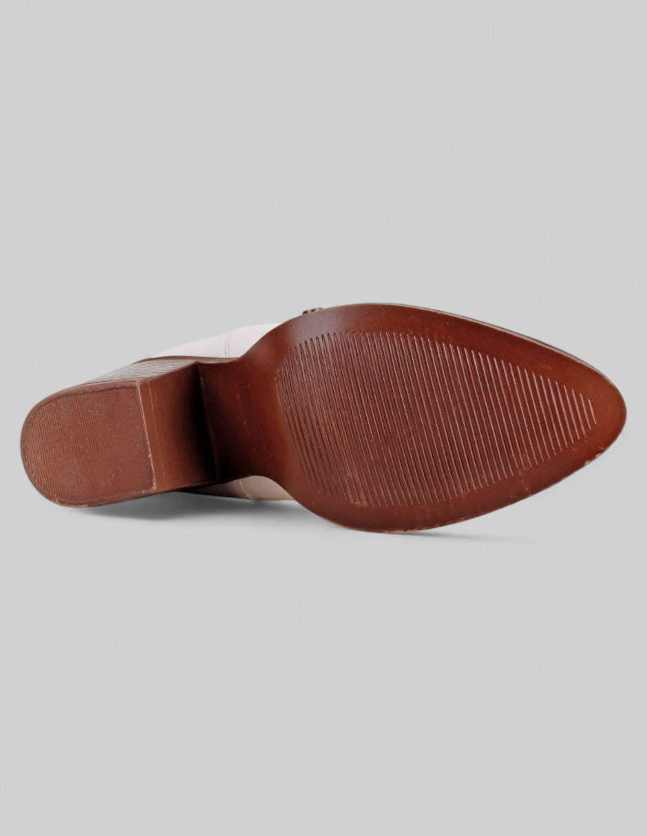 Botas tipo western West en Piel vegana – Blanco