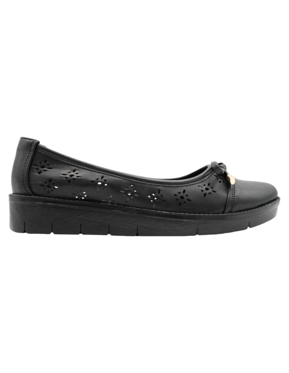 Flats clásicas Camfy en Piel vegana – Negro