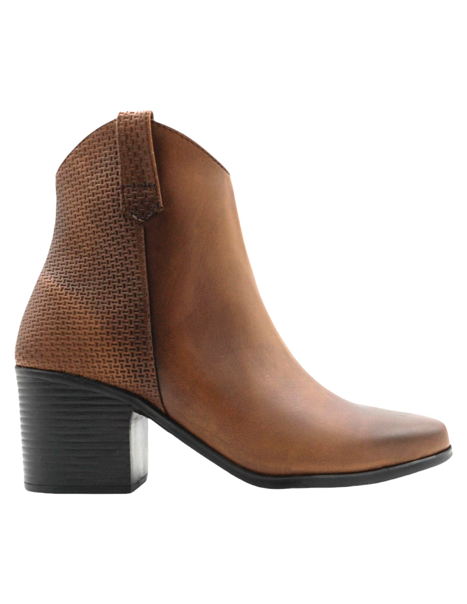 Botín con tacón Wets en Piel vegana – Café