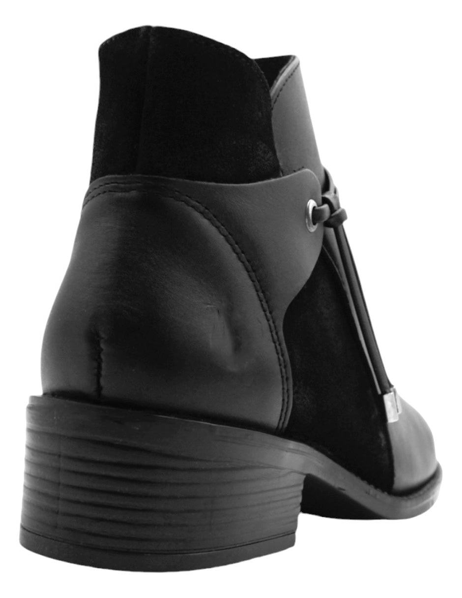 Botín con cuña Gost en Piel vegana – Negro