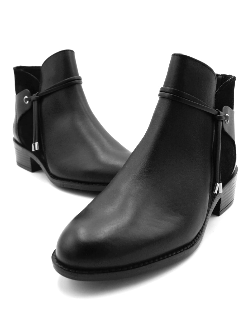 Botín con cuña Gost en Piel vegana – Negro