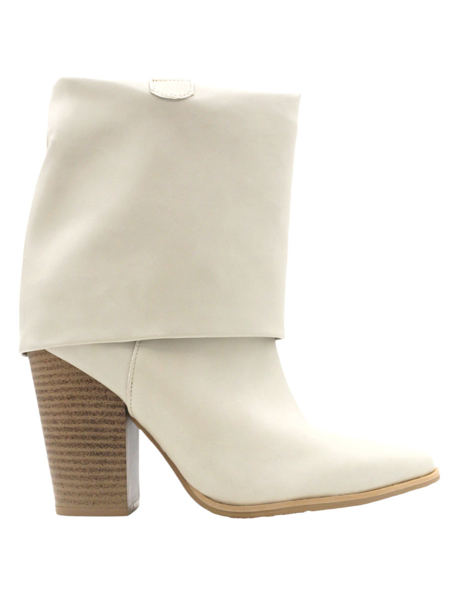 Botín con tacón Holly en Piel vegana – Blanco