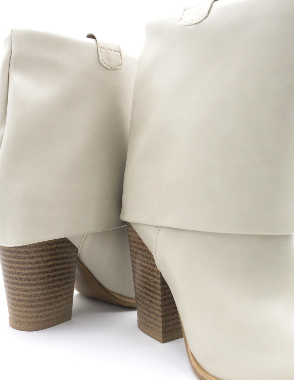 Botín con tacón Holly en Piel vegana – Blanco