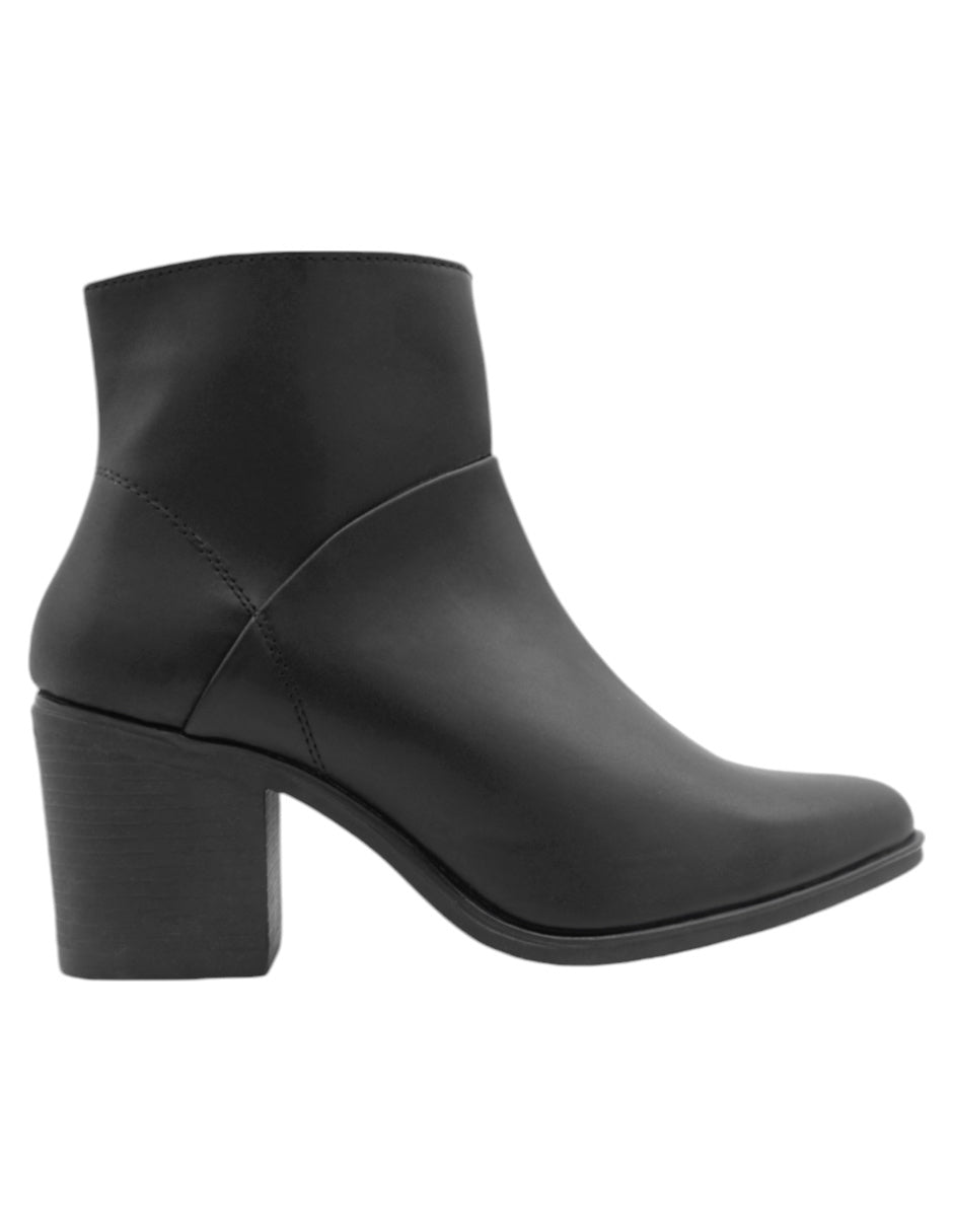 Botín con tacón Wets en Piel vegana – Negro