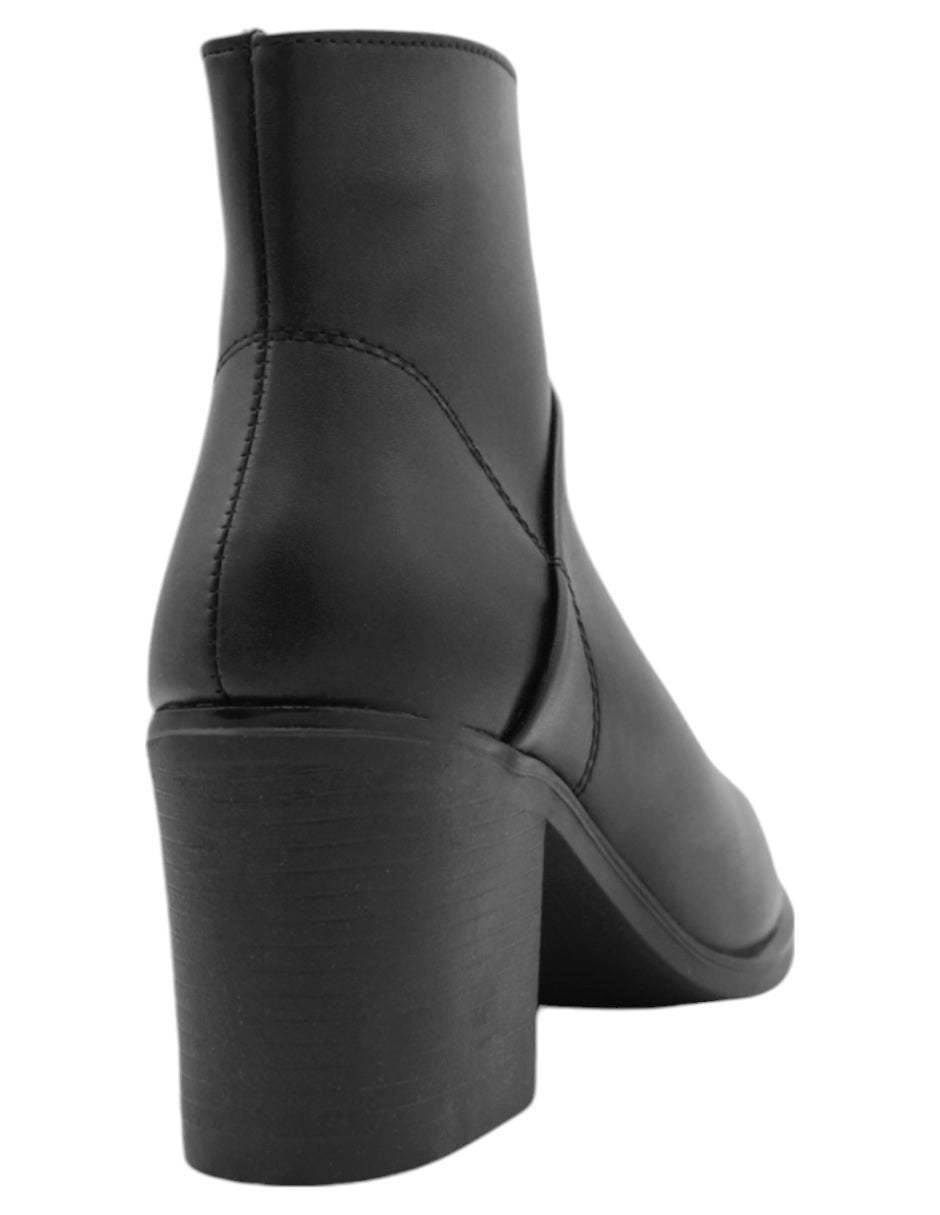Botín con tacón Wets en Piel vegana – Negro