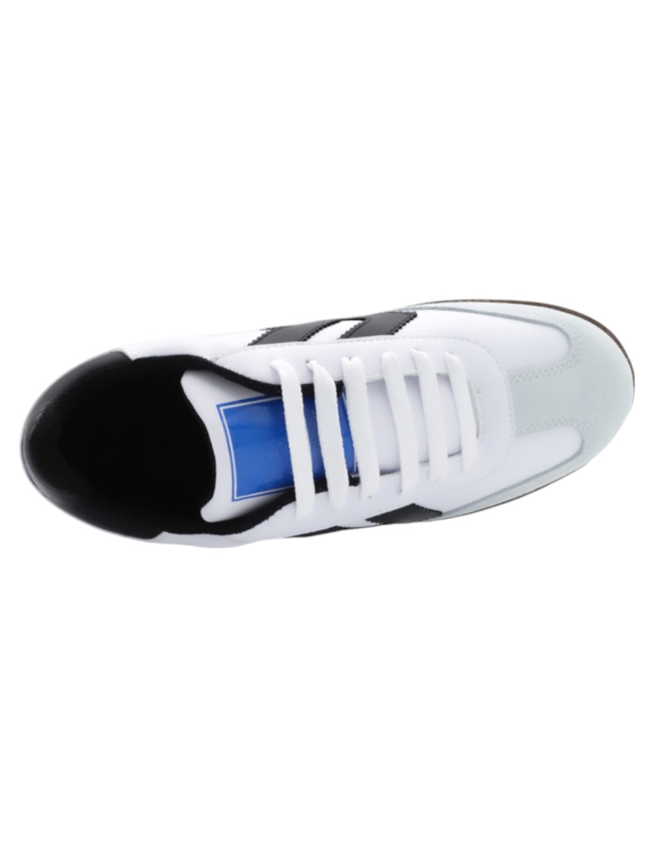 Tenis con cordones Sam en  Piel vegana - Blanco