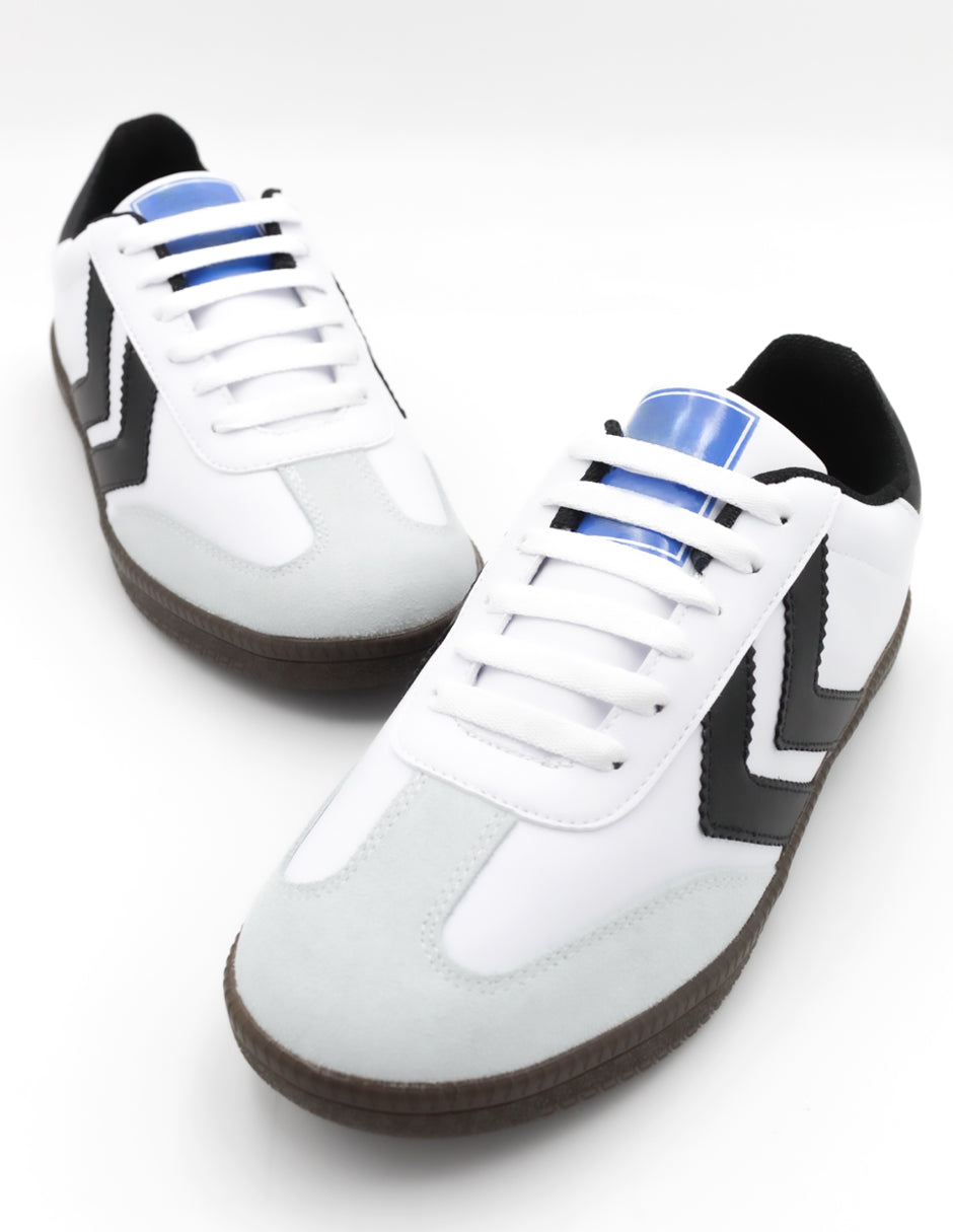 Tenis con cordones Sam en  Piel vegana - Blanco