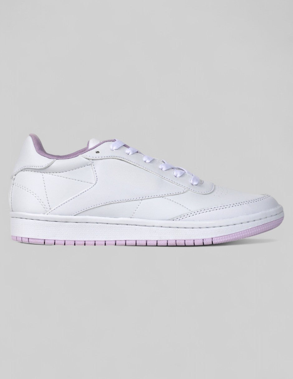 Tenis con cordones Exterior Piel vegana Color Blanco Para Mujer De RBCOLLECTION