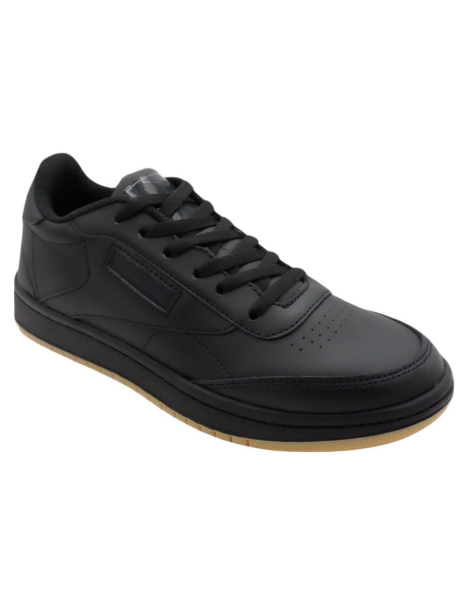 Tenis con cordones Exterior Piel vegana Color Negro Para Hombre De RBBASICS