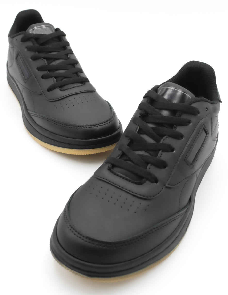 Tenis con cordones Ander en  Piel vegana - Negro