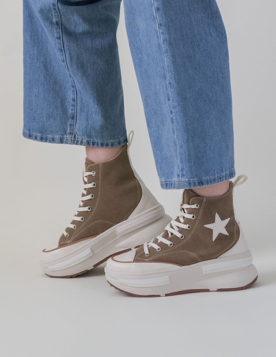 Tenis botín Italia Gamuza sintética - Beige