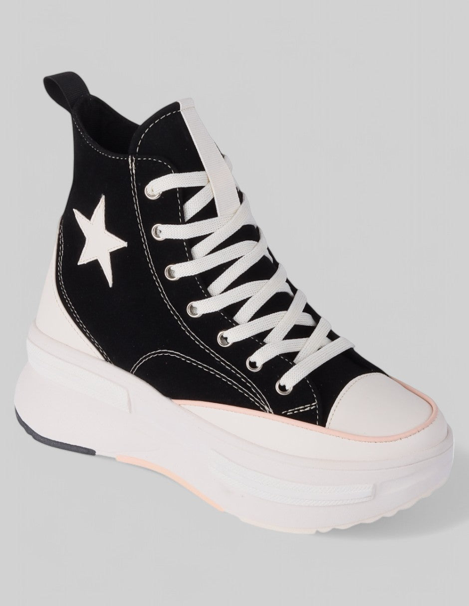 Tenis botín Exterior Gamuza sintética Color Negro Para Mujer De RBCOLLECTION
