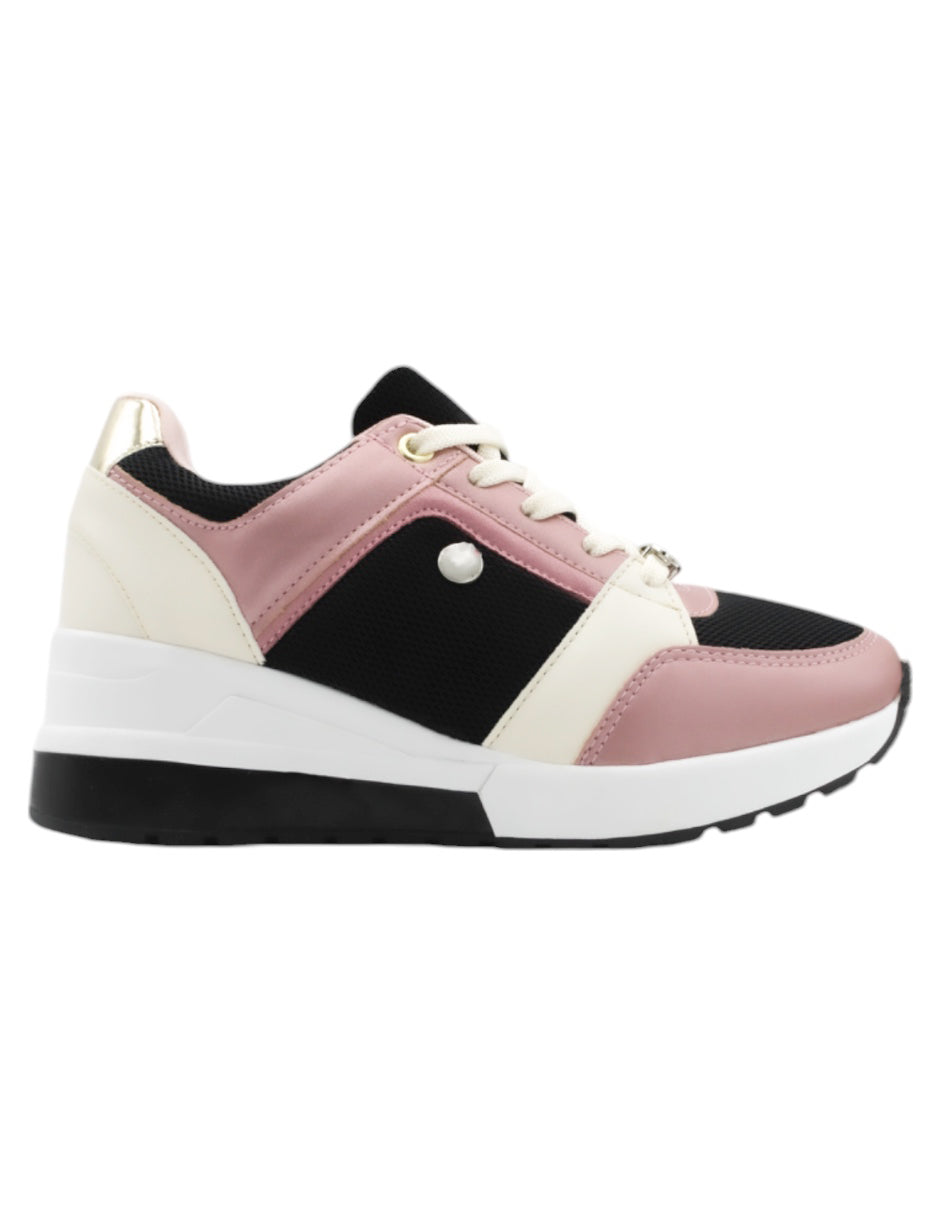 Tenis tipo deportivo  LADY en Textil – Rosa