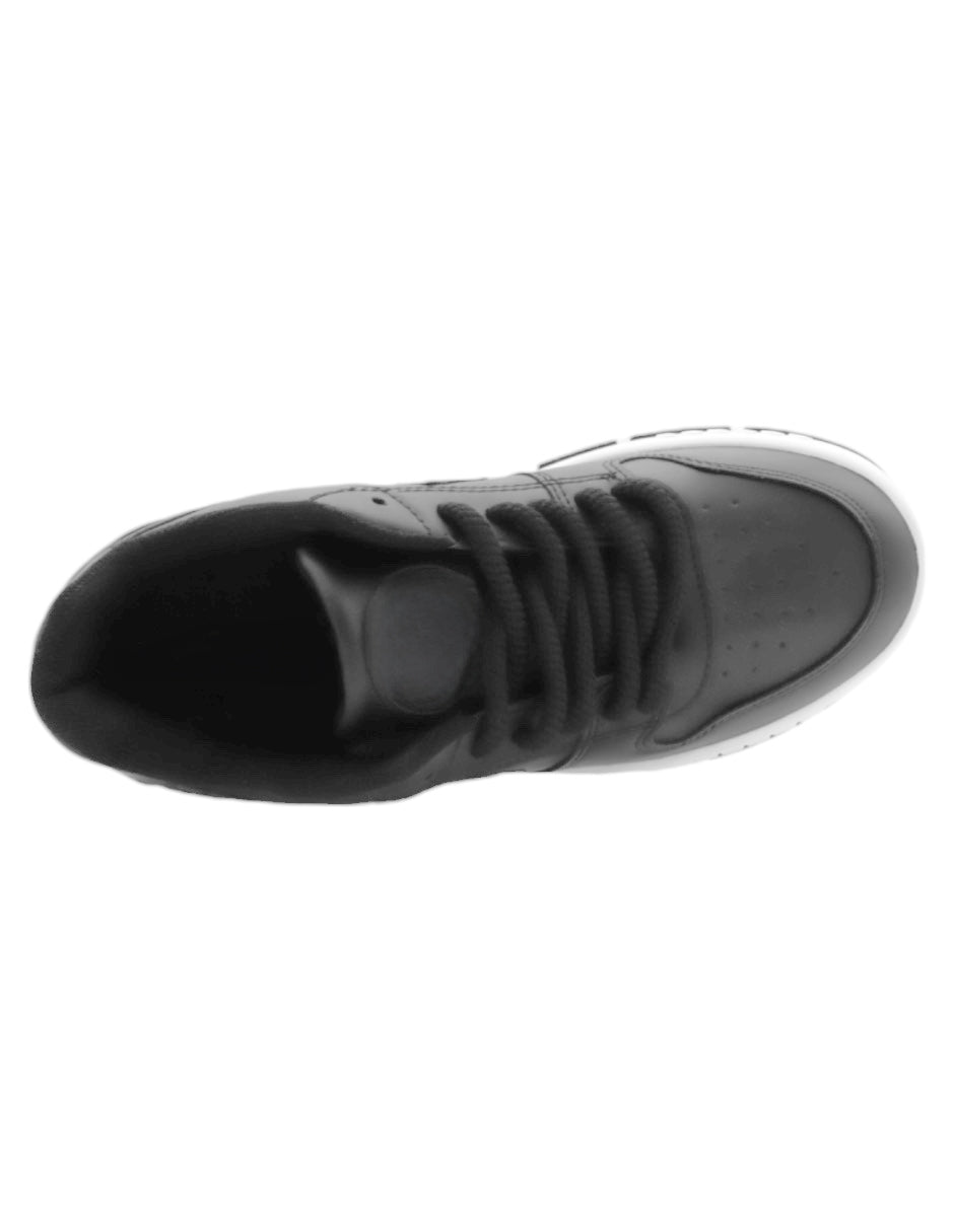 Tenis con cordones  Chunck en piel vegana – Negro