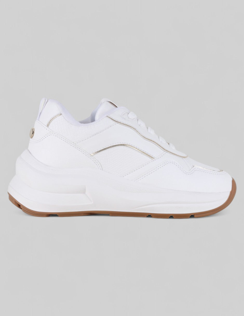 Tenis con cordones Lady en Piel vegana – Blanco