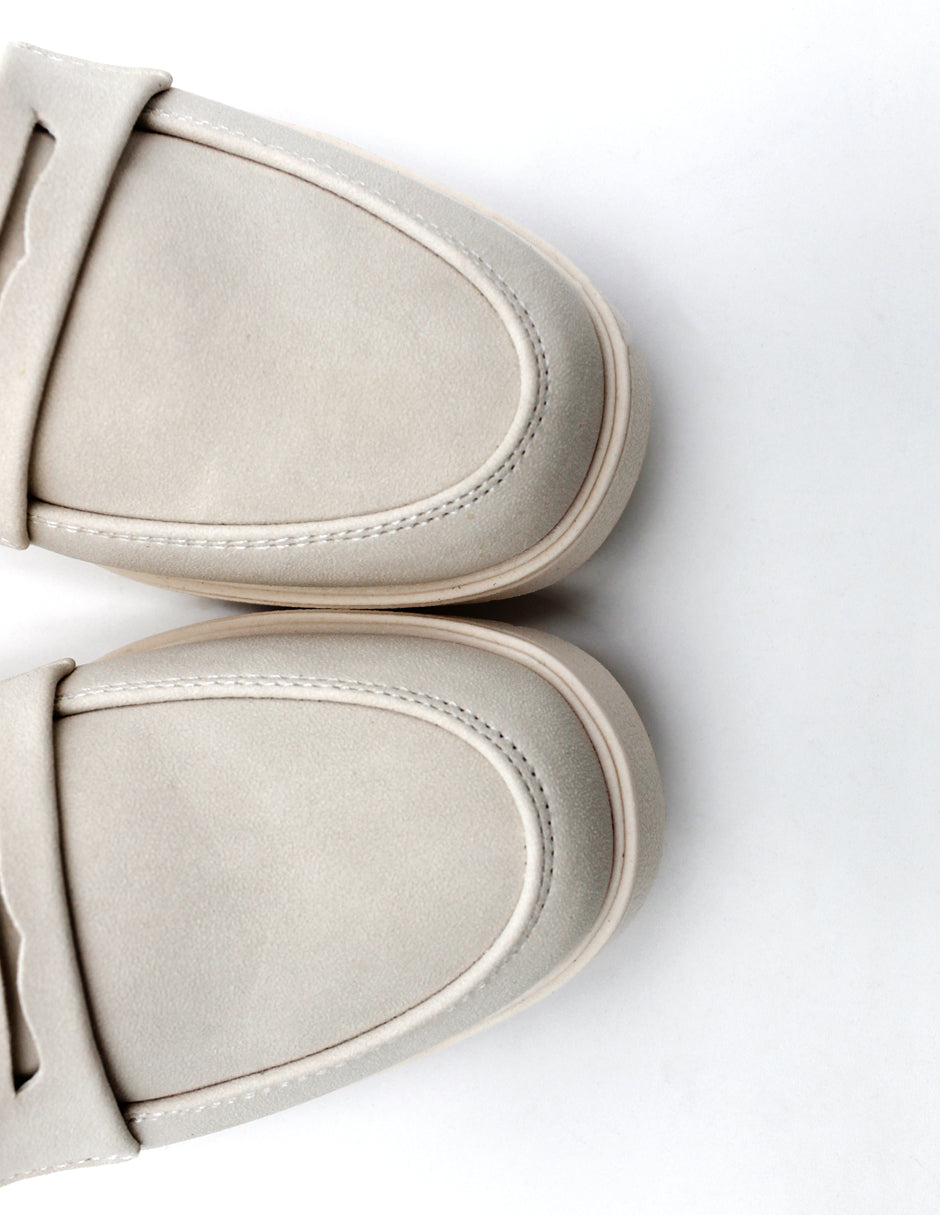 Mocasines Clossy en Gamuza sintética - Blanco