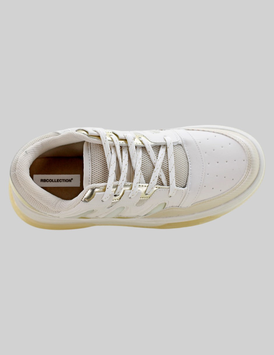 Tenis con cordones Urban en Piel vegana – Beige