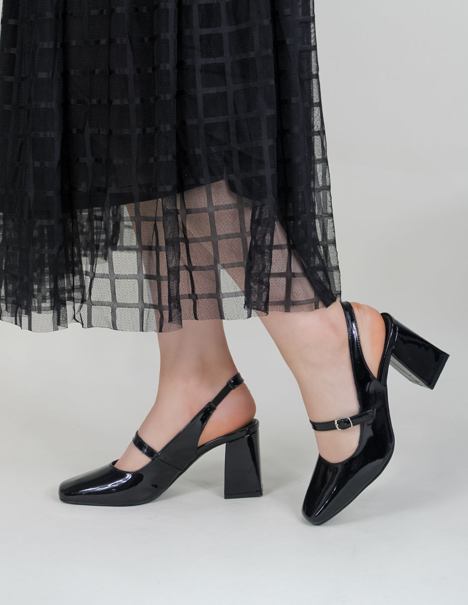 Zapatillas RICH en Charol – Negro