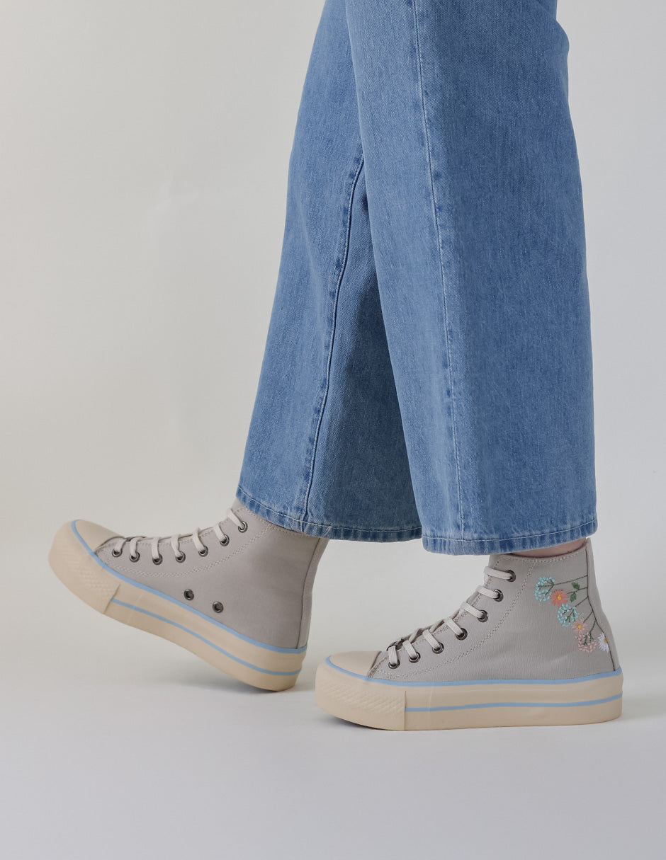 Tenis botín Italia Textil - Beige