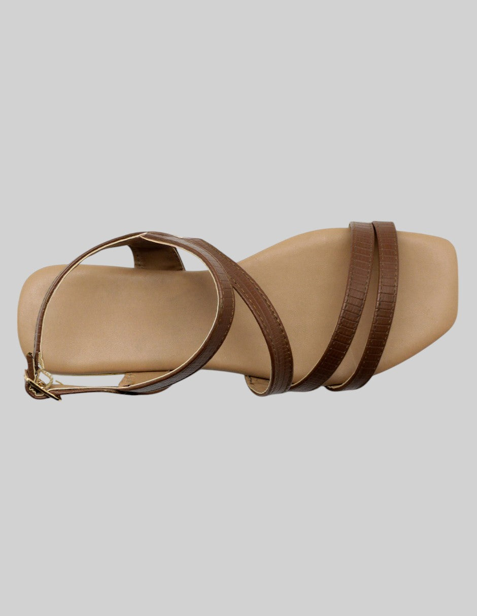 Sandalias de piso Soft en Piel vegana - Café