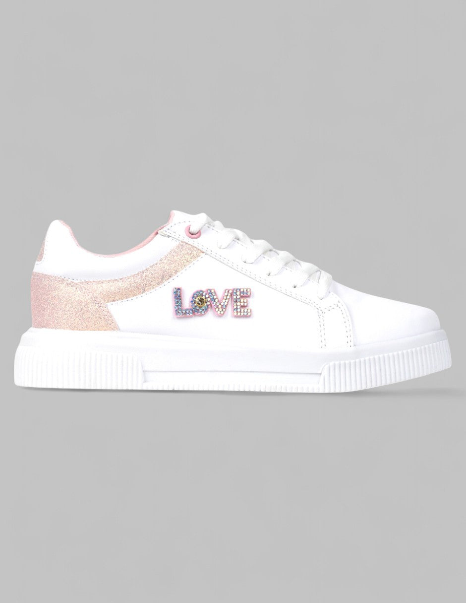Tenis con cordones Exterior Sintético Color Blanco Para Mujer De RBCOLLECTION