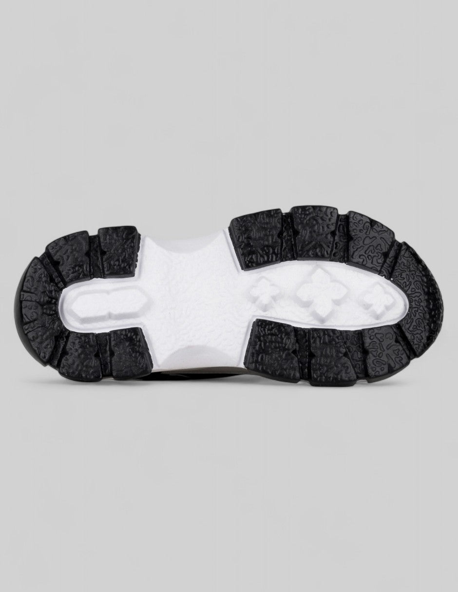 Tenis tipo deportivo   Chunk en Piel vegana – Gris
