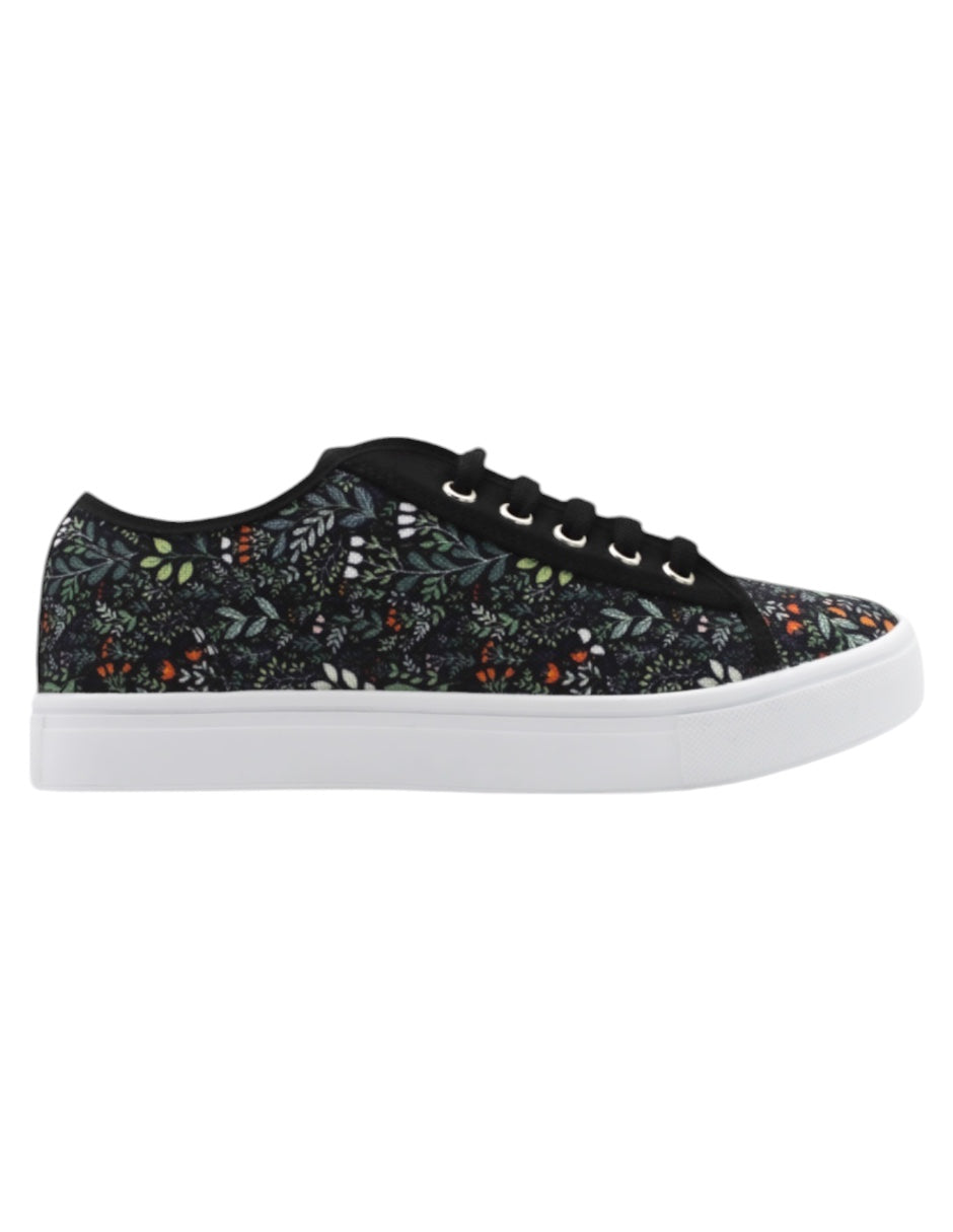 Tenis con cordones  SOUL en Textil – Negro