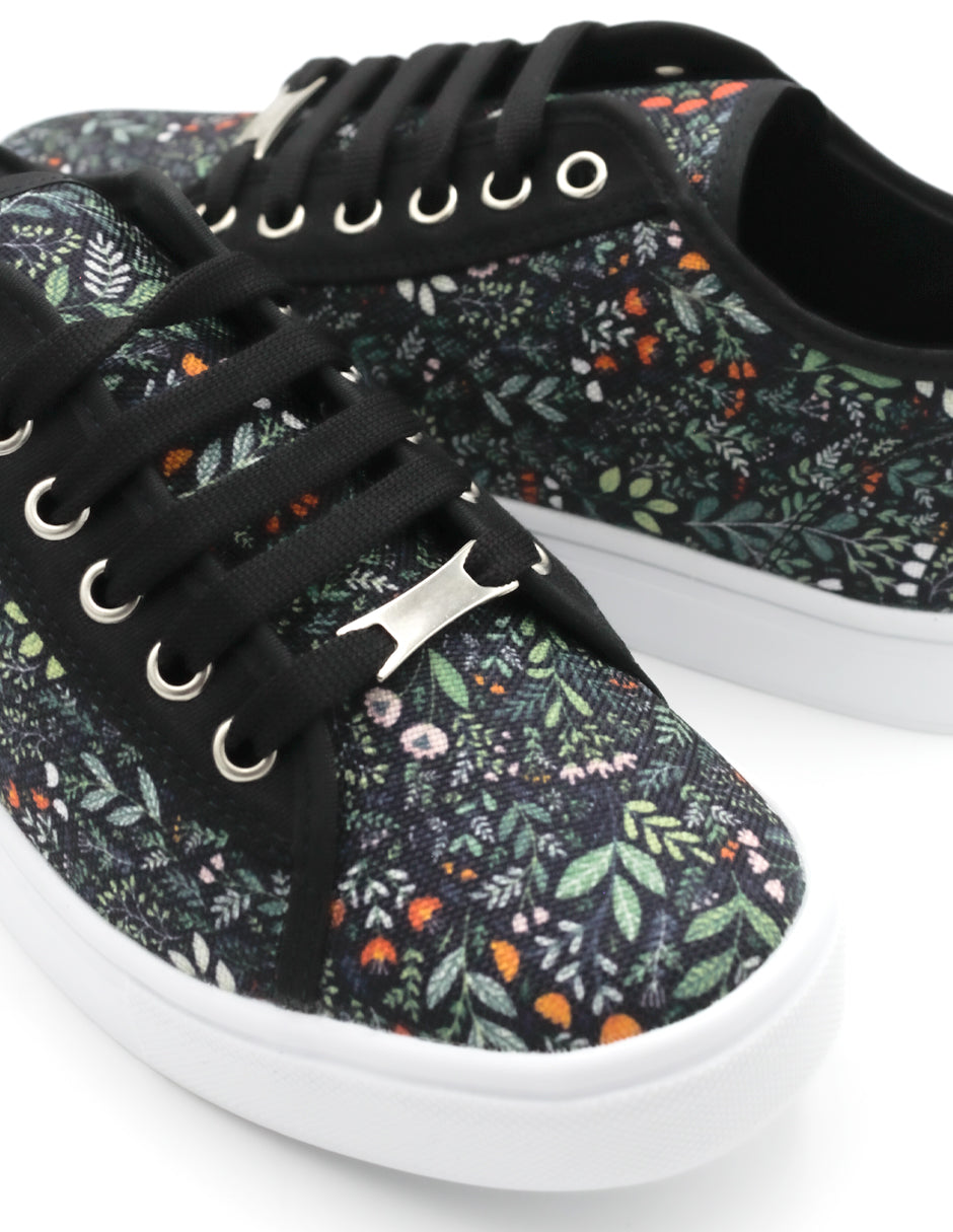 Tenis con cordones  SOUL en Textil – Negro