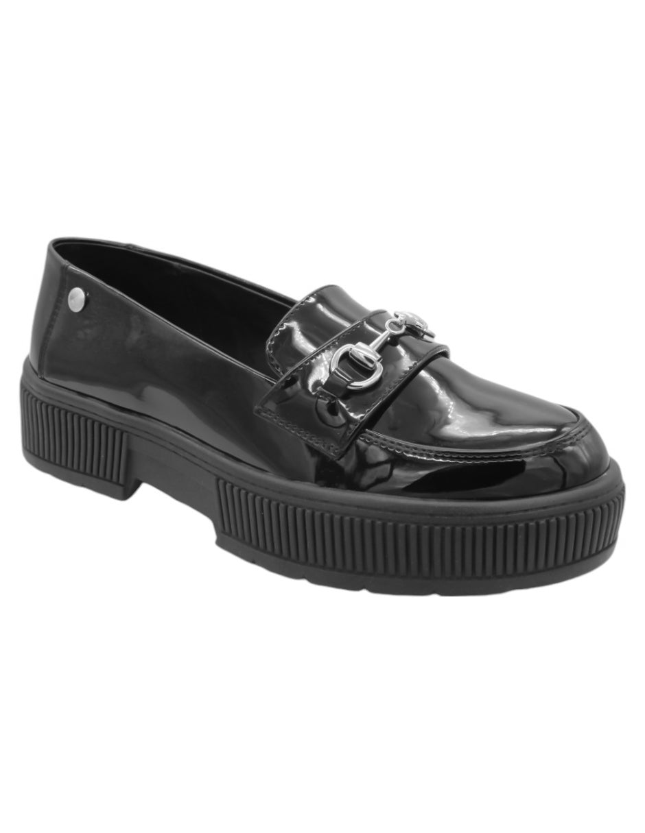 Mocasines Exterior Charol Color Negro Para Mujer De RBCOLLECTION