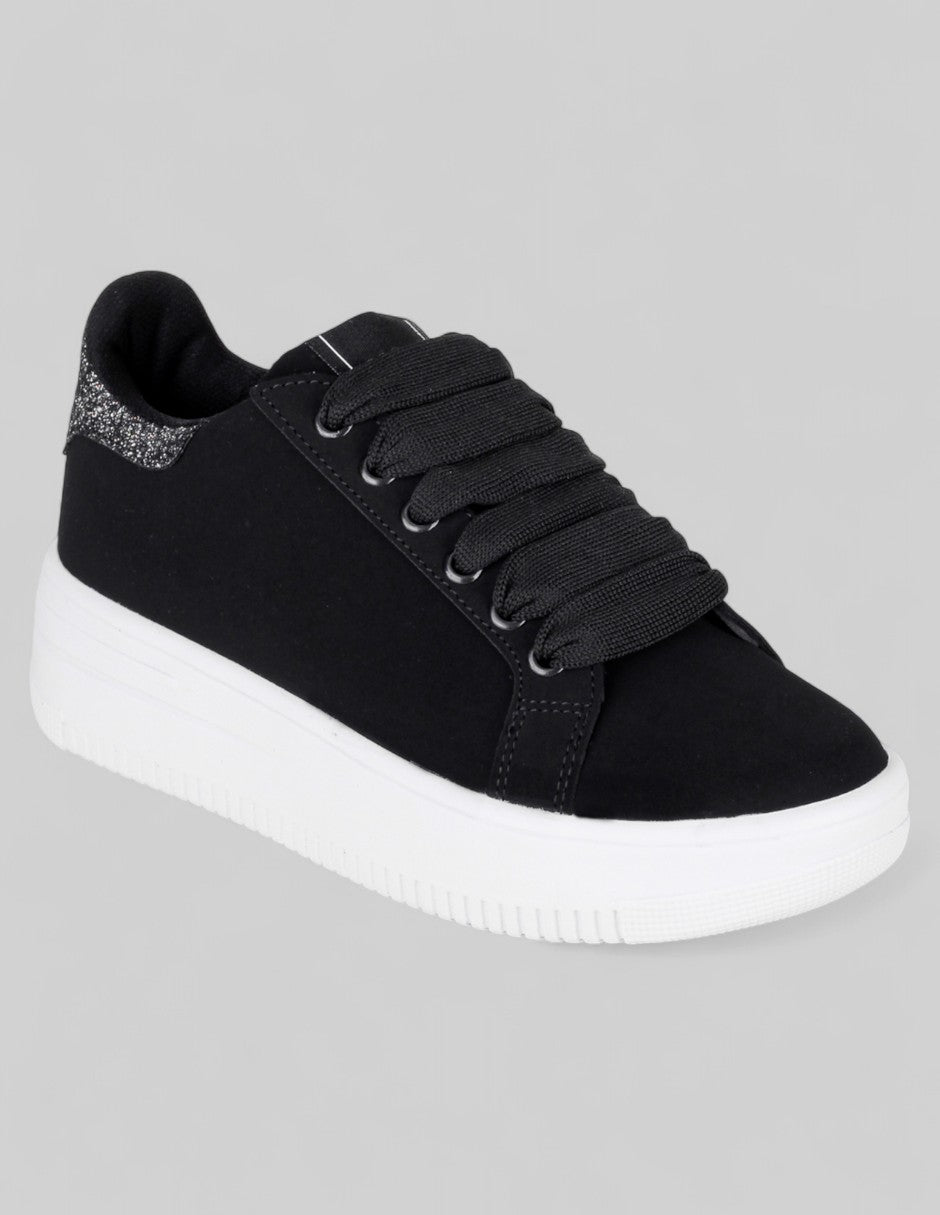 Tenis con cordones  Urban en Piel vegana – Gris