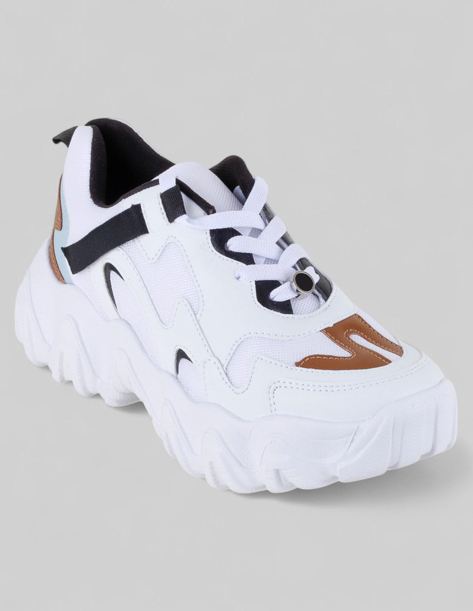 Tenis tipo deportivo Exterior Textil Color Blanco Para Mujer De RBCOLLECTION